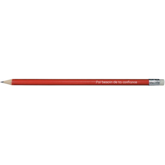 Crayon papier rouge avec gomme