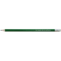 Crayon papier vert avec gomme