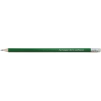 Crayon papier vert avec gomme