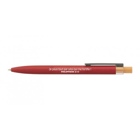 Stylo alu Dana rouge "Je peux tout..."