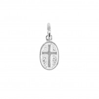 Pendentif croix ovale