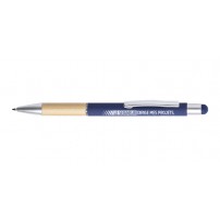 Stylo aluminium bleu "Le Seigneur dirige mes projets"