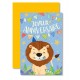 Carnet Ha Lion serpentin sur fond bleu