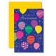 Carnet HA Ballons multicolores sur fond violet 