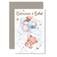 Carnet Div Ourson bleu et ballons