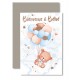 Carnet Naissance Ourson bleu et ballons