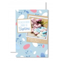 Carnet Bapteme Dragees roses, bleus, blancs