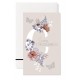 Carnet Sc Fleurs et papillons sur fond gris