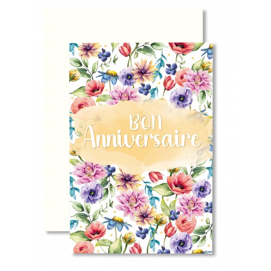 Carnet Ha Fleurs sur fond saumon