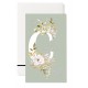 Carnet Sc Fleurs et papillons sur fond vert