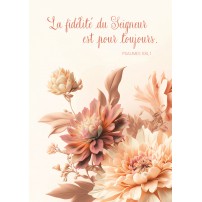 Carte Avec Verset Bouquet de fleurs