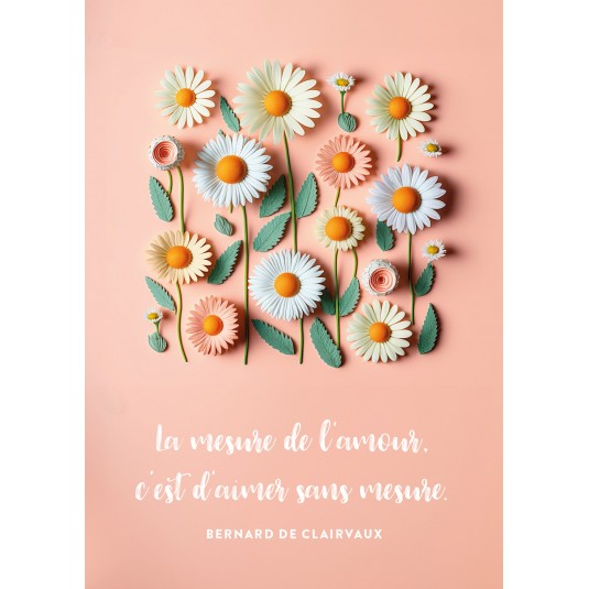 Carte Citation Arrangement de fleurs blanches - Éditions Cedis, image size:535x535