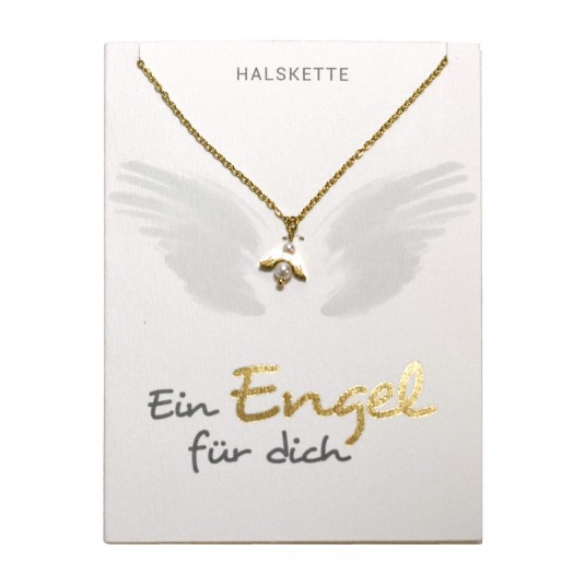 Collier "Un ange pour toi" doré