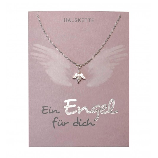 Collier "Un ange pour toi" argenté