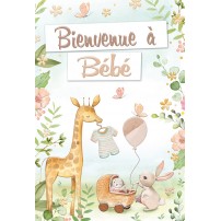 Carnet Div Girafe et lapin avec landau