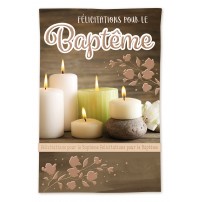 Carnet Baptême : Bougies et galet