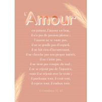POSTER A4 "L'amour" - 1 Corinthiens 13