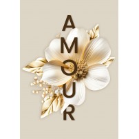 POSTER A4 floral "Amour"