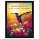 POSTER A3 avec cadre colibri "Que votre joie soie complète" - Jean 15, 11