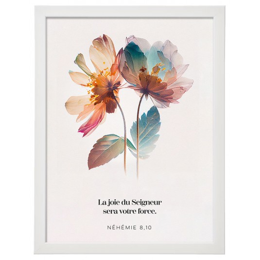 POSTER A4 avec cadre"La joie du Seigneur…" - Néhémie 8, 10