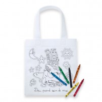 Sac à colorier enfant "Dieu prend soin de moi"