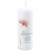 Bougie «Fleur» avec verset 