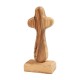 Croix en bois d'olivier avec aimant