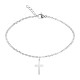 Bracelet croix acier inoxydable argenté