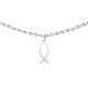 Bracelet Ichthus acier inoxydable argenté