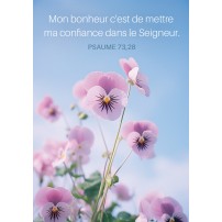 Mini-carte Fleurs mauves et ciel bleu
