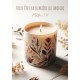 Mini-carte Bougie avec motifs floraux et décorations végétales