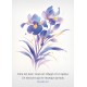 Carte Avec Verset Fleurs violettes à l'aquarelle