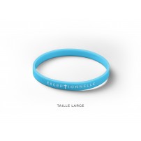 Bracelet silicone Exceptionnelle bleu ciel - L