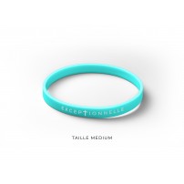 Bracelet silicone Exceptionnelle turquoise - M