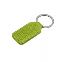 Porte-clés en simili-cuir Béni et aimé vert