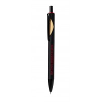Stylo bambou et aluminium rouge "Que Dieu te bénisse..."