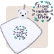 Doudou ourson blanc "Je suis un cadeau de Dieu"