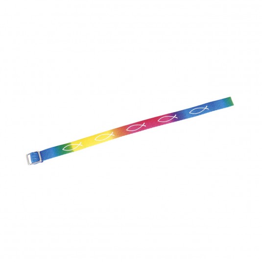 Bracelet tissé Ichtus multicolore