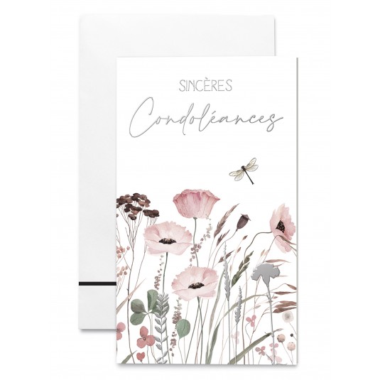 Carnet Sc Fleurs roses et argentées et libéllule