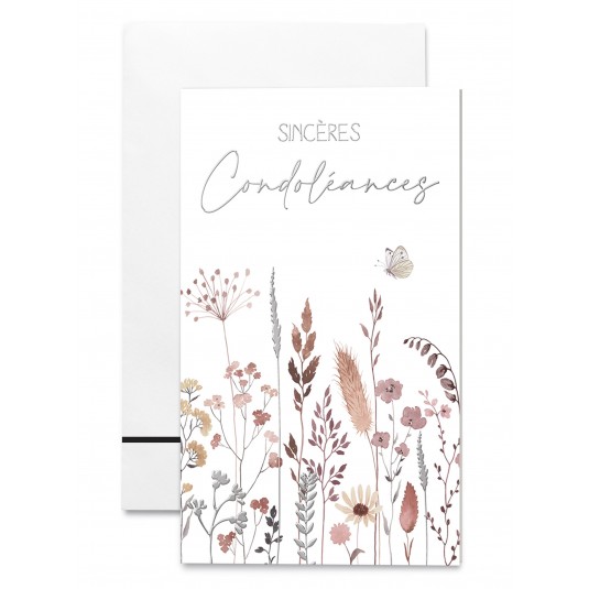 Carnet Sc Fleurs roses et argentées et papillon
