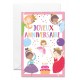 Carnet Ha Petites filles ballerines, ballons et gâteau d'anniversaire