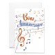 Carnet Ha Notes de musique cuivrées avec tirettes dorés