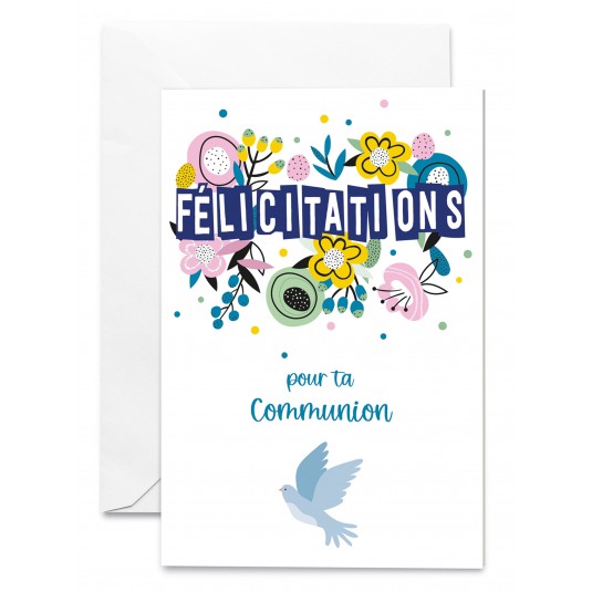Carnet Div Colombe et fleurs colorées