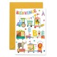 Carnet Naissance Train avec animaux et jouets colorés