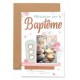 Carnet Baptême Bougies et galets, fleurs de cerisier, cœurs
