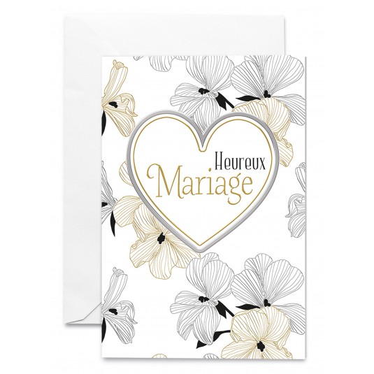 Carnet Hm Coeur argenté  sur fond blanc