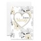 Carnet HM Coeur argenté sur fond blanc