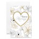 Carnet HM Coeur doré sur fond blanc