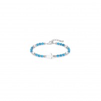 Bracelet de perles "Croix" turquoise