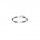 Bracelet de perles "Croix" noir